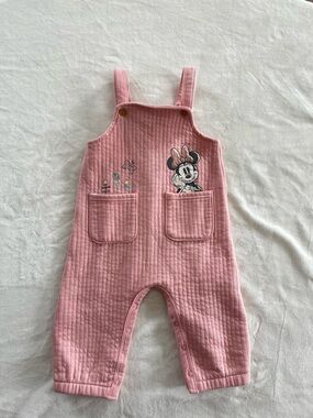 Disney Pink Minnie Mouse Quilted Overalls